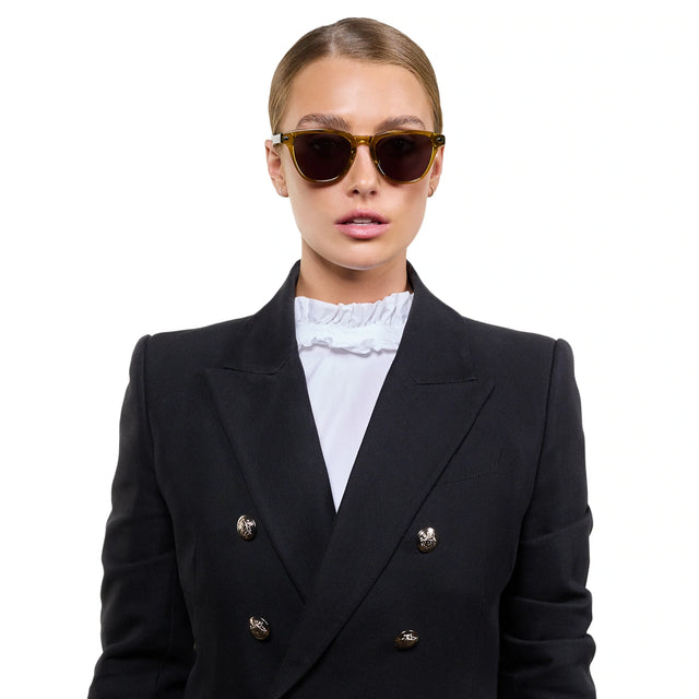 Tempest - Olive Green w/ Matte Black Metal Trim / POLARISED Black Lens-Sunglasses-Valley-UPTOWN LOCAL