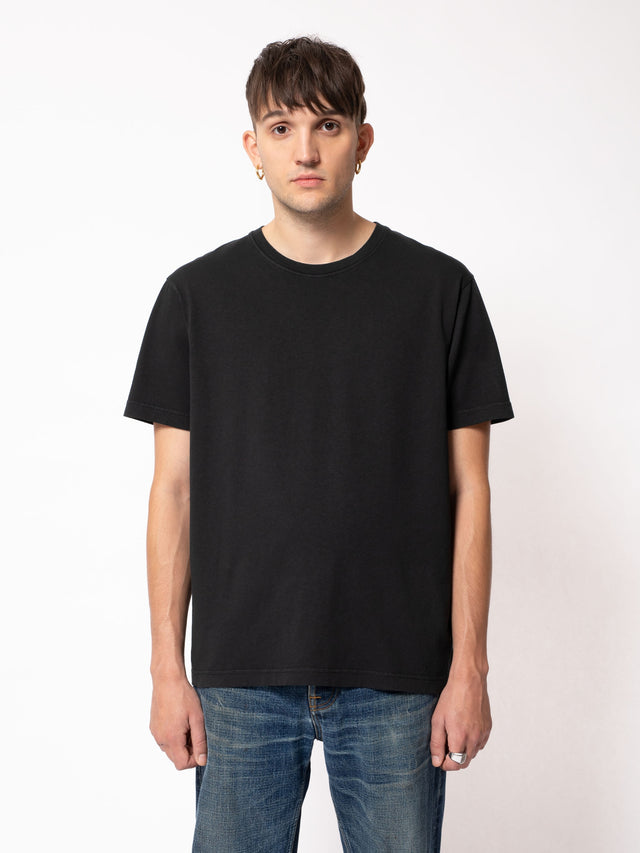 Uno Everyday Tee Black-T-Shirts-Nudie Jeans-S-UPTOWN LOCAL