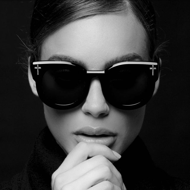 A Dead Coffin Club Zero - Gloss Black w. Crystal Crosses / Black Lens-Sunglasses-Valley-UPTOWN LOCAL