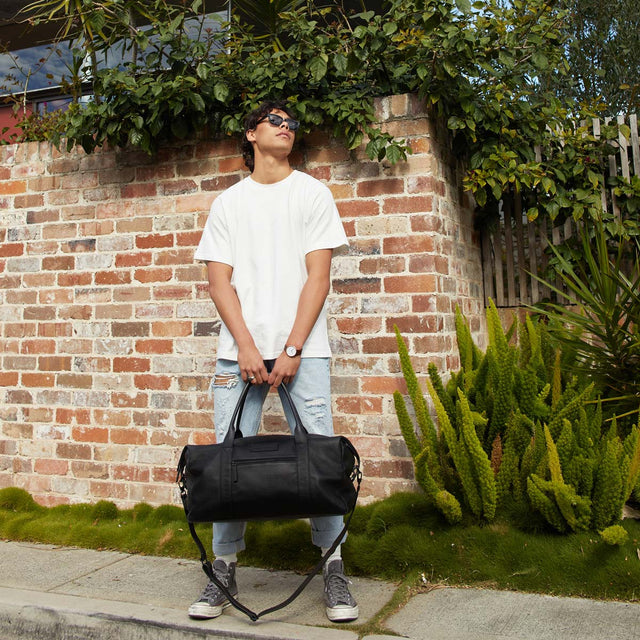 Everything I Wanted - Black Leather-Duffel Bags-Status Anxiety-UPTOWN LOCAL
