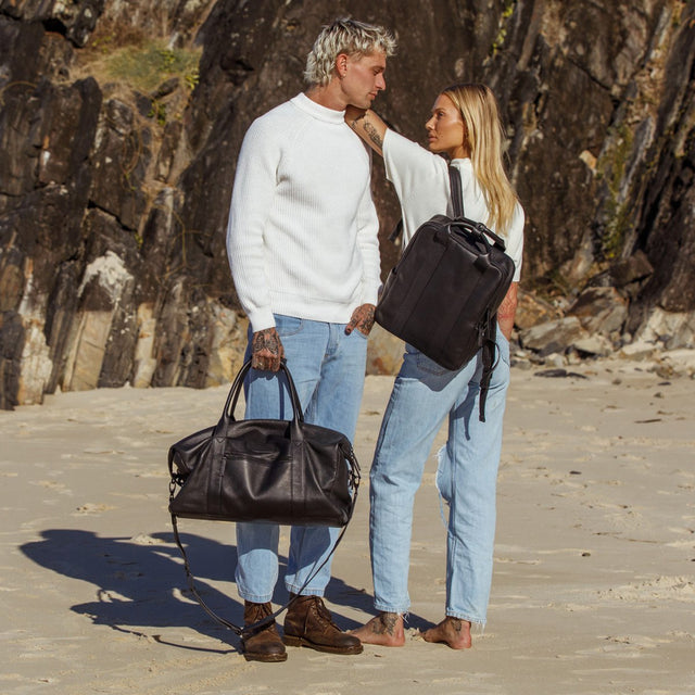 Everything I Wanted - Black Leather-Duffel Bags-Status Anxiety-UPTOWN LOCAL