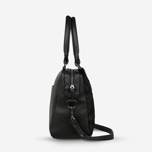 Last Mountains Bag Black Fur-Bags-Status Anxiety-UPTOWN LOCAL