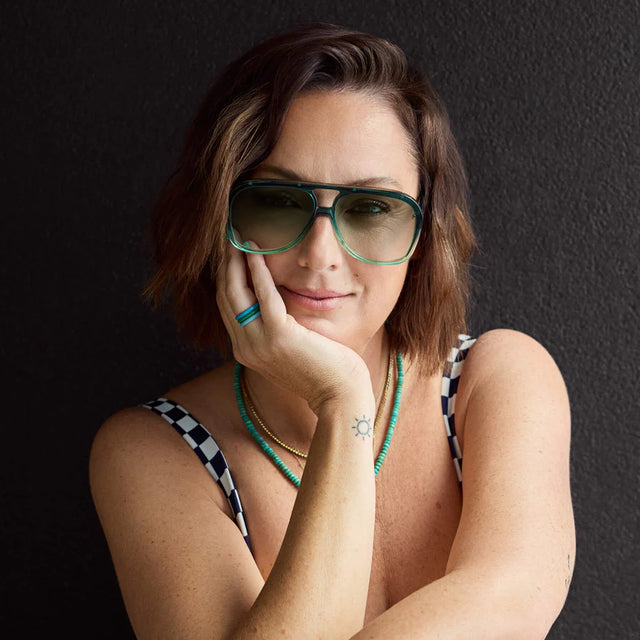 VALLEY - Bang Booie Green w. Gold Metal / Dark Green Gradient Lens-Sunglasses-Valley-UPTOWN LOCAL