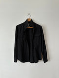 SATURDAYS NYC - COTTON SHIRT - BLACK - S-Shirts-UPTOWN VINTAGE-UPTOWN LOCAL