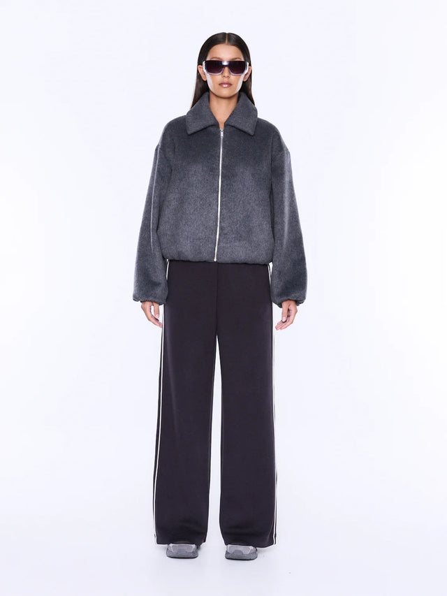 ENA PELLY - Maeve Wool Blend Bomber - Grey