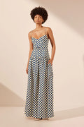 Erica Panelled Bustier Maxi - Ivory/Navy-Dresses-Shona Joy-6-UPTOWN LOCAL