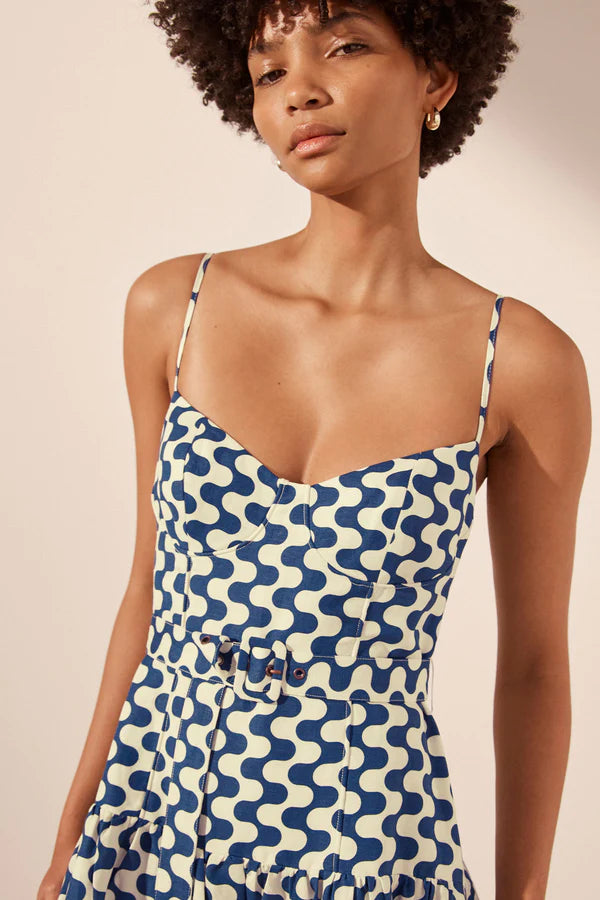 Erica Panelled Bustier Maxi - Ivory/Navy-Dresses-Shona Joy-6-UPTOWN LOCAL
