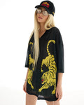THE TALES - Crouching Tiger Football Jersey - Black-Shirts & Tops-The Tales-XS-UPTOWN LOCAL