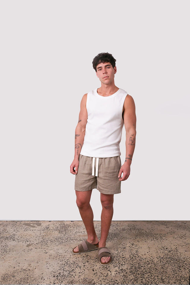 KORE STUDIOS - Amalfi Stripe Short Stone-Shorts-Kore Studios-30-UPTOWN LOCAL