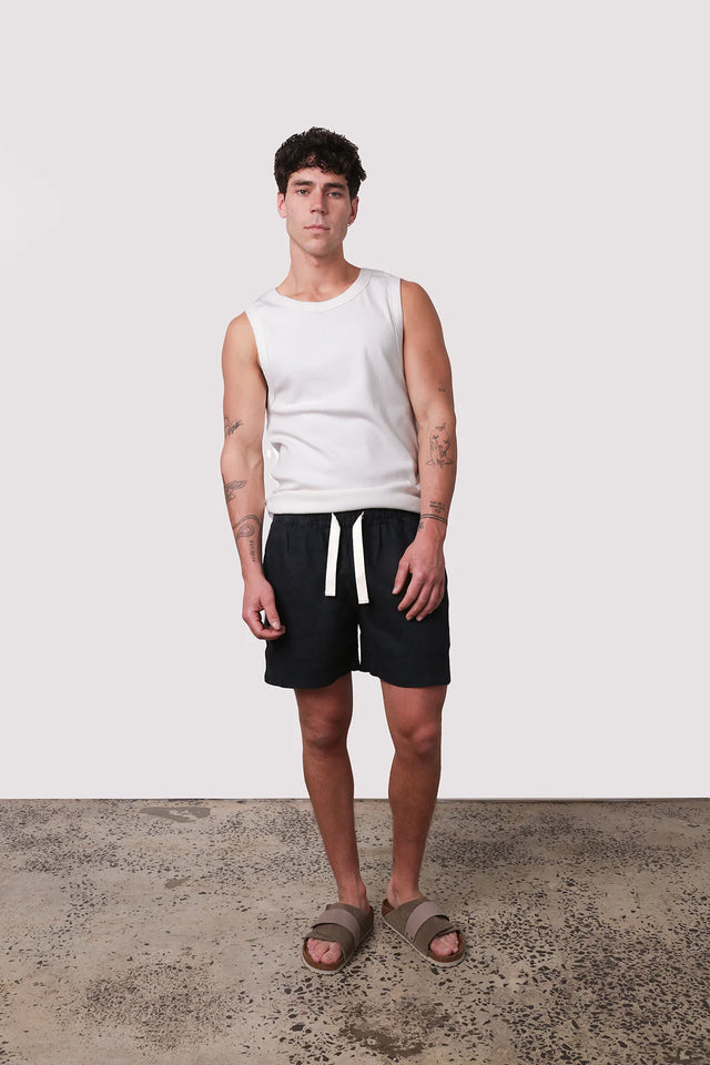 KORE STUDIOS - Amalfi Stripe Short Midnight-Shorts-Kore Studios-30-UPTOWN LOCAL