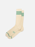 Nudie Jeans Men's Tennis Socks Stripe Off White/Turquoise