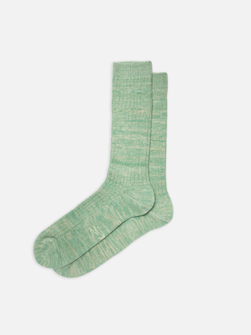 Nudie Jeans Rasmusson Men's Rib Sock Turquoise