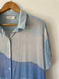 VANISHING ELEPHANT - VISCOSE GRAPHIC PRINT SHIRT - BLUE - 12-Shirts-UPTOWN VINTAGE-UPTOWN LOCAL