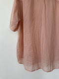 BLANCA - SEMI SHEER S/S SHIRT - ONE SIZE - SOFT PINK-Shirts-UPTOWN VINTAGE-UPTOWN LOCAL