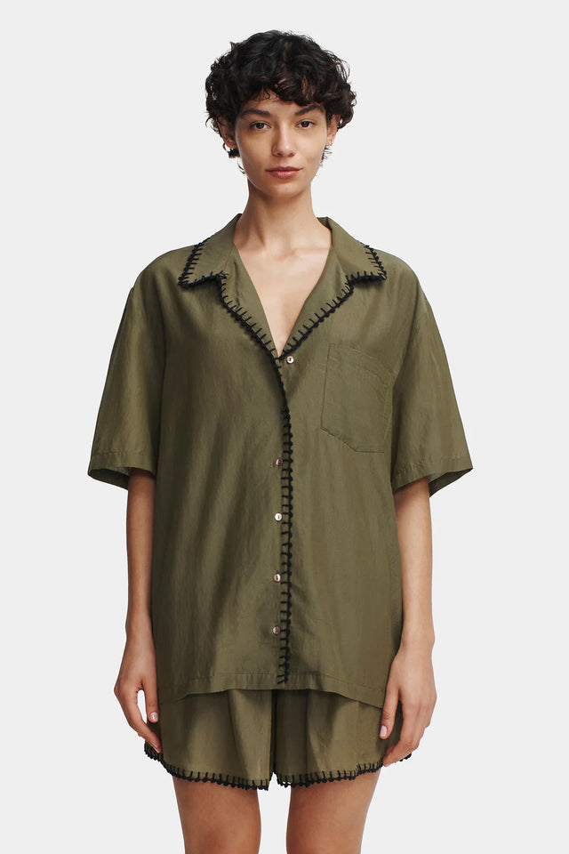 HANSEN & GRETEL - Symi Shirt - Olive-Shirts-Hansen and Gretel-XS-UPTOWN LOCAL