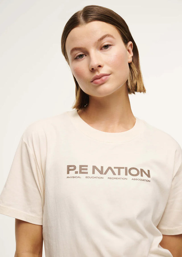 PE NATION - Aero Tee Wisper White/Fossil-T-Shirts-PE Nation-XS-UPTOWN LOCAL