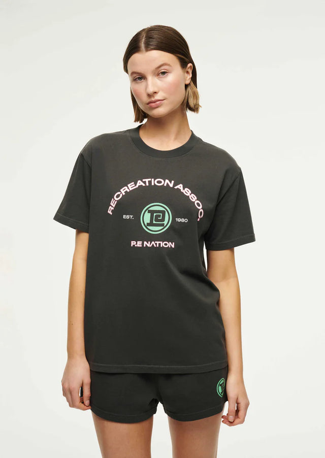 PE NATION - Crescent Tee Asphalt-T-Shirts-PE Nation-XS-UPTOWN LOCAL