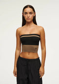 PE NATION - Restore Strapless Top Fossil-Activewear-PE Nation-S-UPTOWN LOCAL