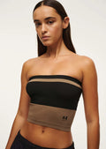 PE NATION - Restore Strapless Top Fossil-Activewear-PE Nation-S-UPTOWN LOCAL