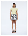 ENA PELLY - Lindy Mini Skirt - Zebra-Skirts-ENA PELL-24 / XS-UPTOWN LOCAL
