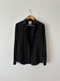 SATURDAYS NYC - COTTON SHIRT - BLACK - S-Shirts-UPTOWN VINTAGE-UPTOWN LOCAL