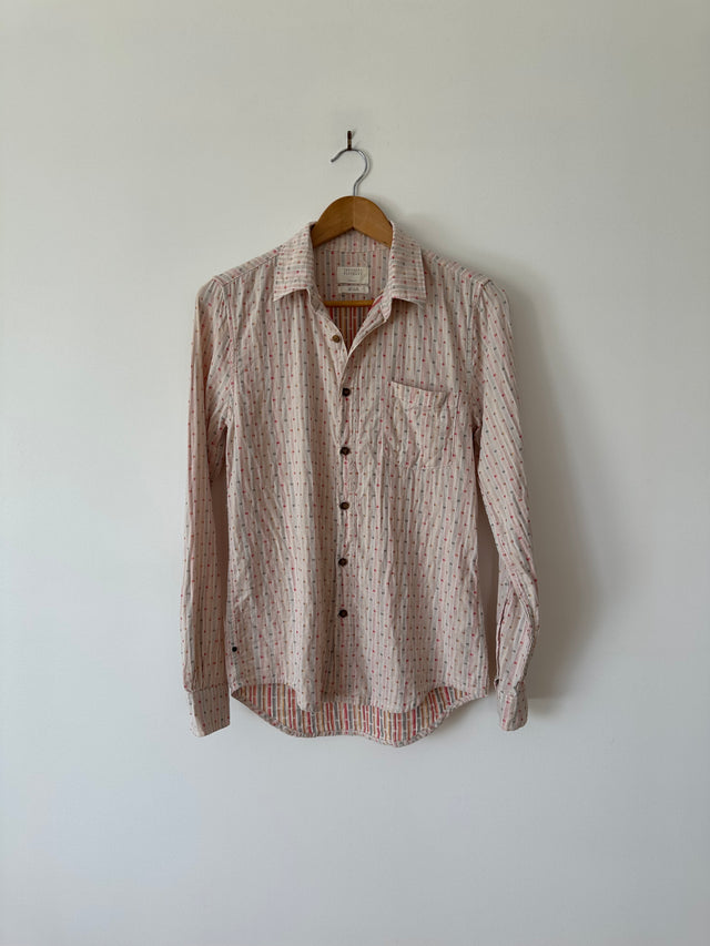 VANISHING ELEPHANT - SOFT COTTON SHIRT - WHITE / MULTI - S-Shirts-UPTOWN VINTAGE-UPTOWN LOCAL