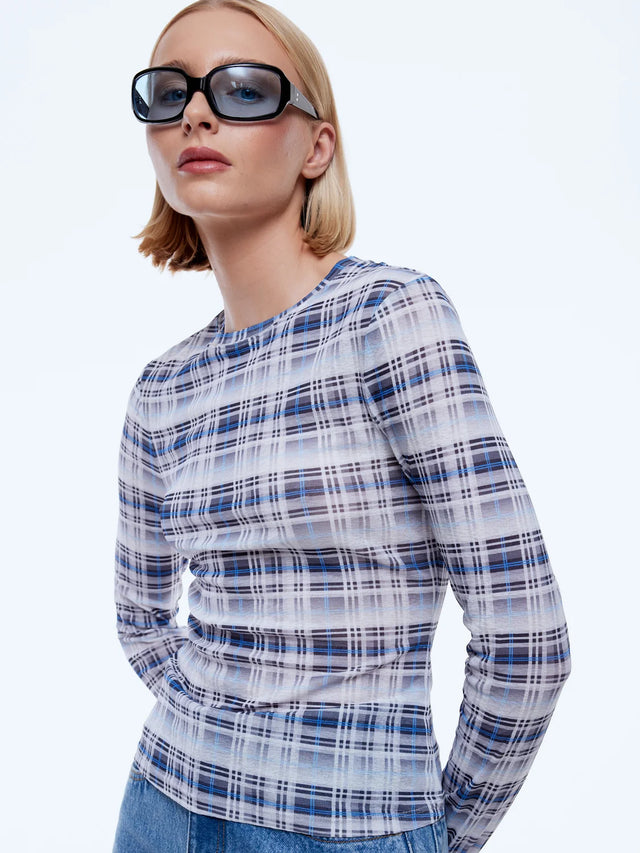 ENA PELLY - Daisy Long Sleeve - Faded Check-Shirts & Tops-ENA PELLY-6-UPTOWN LOCAL