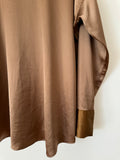 BLANCA - OVERSIZED SHIRT - CHOCOLATE - ONE SIZE-Shirts-UPTOWN VINTAGE-UPTOWN LOCAL