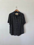 BLANCA - DETAIL PATTERN SHIRT - DK NAVY - XS/S-Shirts-UPTOWN VINTAGE-UPTOWN LOCAL