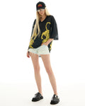 THE TALES - Crouching Tiger Football Jersey - Black-Shirts & Tops-The Tales-XS-UPTOWN LOCAL