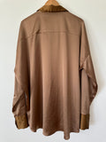 BLANCA - OVERSIZED SHIRT - CHOCOLATE - ONE SIZE-Shirts-UPTOWN VINTAGE-UPTOWN LOCAL