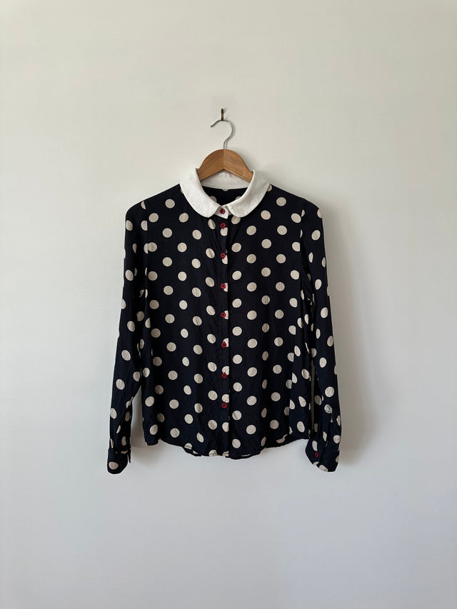 TWENTY SEVEN NAMES - BIG SPOT SHIRT - NAVY / WHITE - 10-Shirts-UPTOWN VINTAGE-UPTOWN LOCAL
