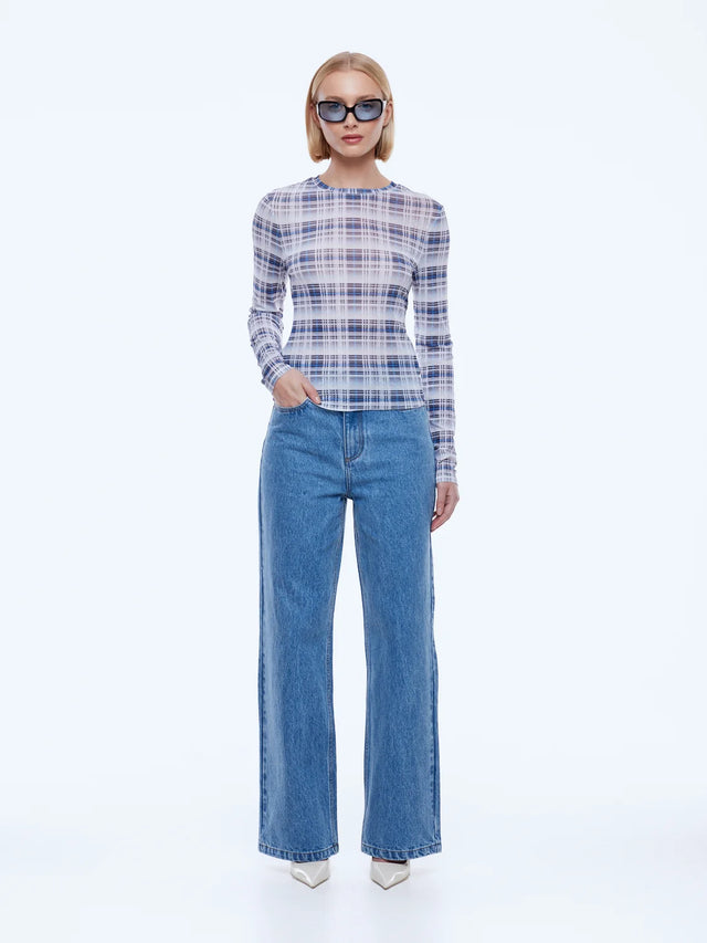 ENA PELLY - Daisy Long Sleeve - Faded Check-Shirts & Tops-ENA PELLY-6-UPTOWN LOCAL