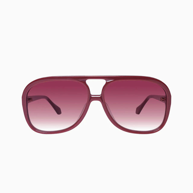 VALLEY - Bang Bang Burgundy w. Gold Metal / Rose Gradient Lens-Sunglasses-Valley-UPTOWN LOCAL