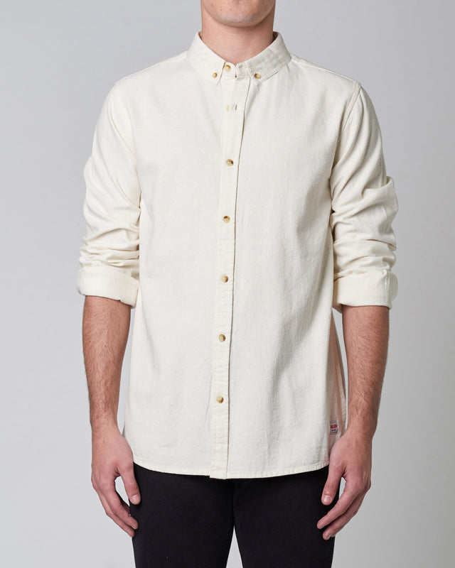 Men At Work Oxford Shirt - White-Shirts-Rolla's-S-UPTOWN LOCAL