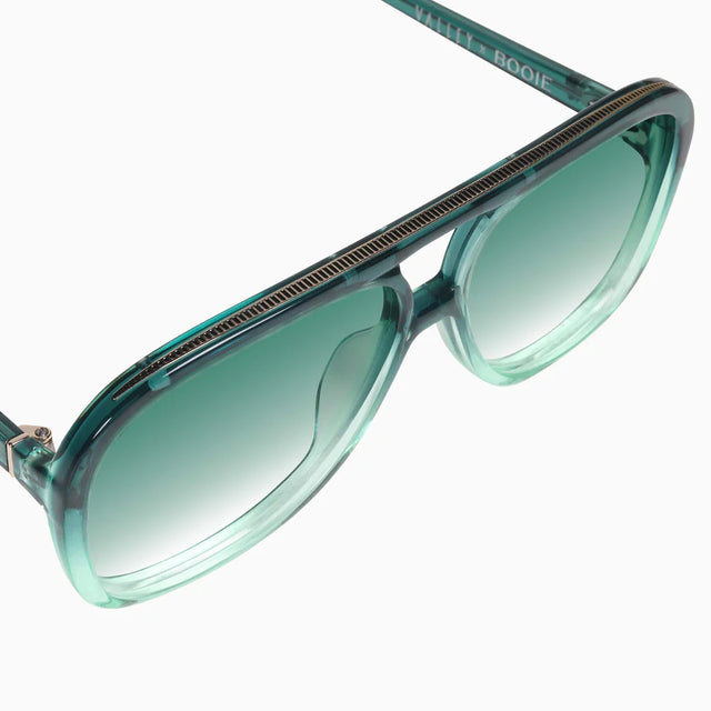 VALLEY - Bang Booie Green w. Gold Metal / Dark Green Gradient Lens-Sunglasses-Valley-UPTOWN LOCAL