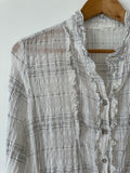 CATHERINE MURPHY - DETAILED SHIRT - WHITE / BLACK - 12-Shirts-UPTOWN VINTAGE-UPTOWN LOCAL