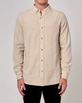 Men At Work Oxford Shirt - Stone-Shirts-Rolla's-S-UPTOWN LOCAL