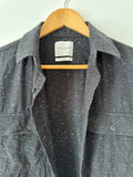 SATURDAYS NYC - COTTON SHIRT - BLACK - S-Shirts-UPTOWN VINTAGE-UPTOWN LOCAL