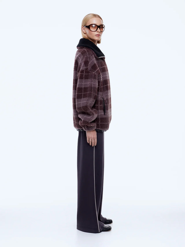 ENA PELLY - Winnie QTR Zip - Burgundy Check