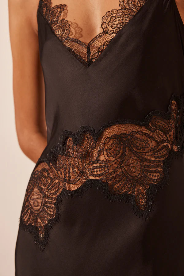 SHONA JOY - Jamila Lace Panelled Maxi Dress Black-Dresses-Shona Joy-6-UPTOWN LOCAL