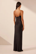 SHONA JOY - Jamila Lace Panelled Maxi Dress Black-Dresses-Shona Joy-6-UPTOWN LOCAL