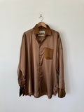 BLANCA - OVERSIZED SHIRT - CHOCOLATE - ONE SIZE-Shirts-UPTOWN VINTAGE-UPTOWN LOCAL