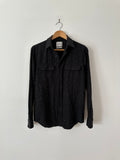 SATURDAYS NYC - COTTON SHIRT - BLACK - S-Shirts-UPTOWN VINTAGE-UPTOWN LOCAL
