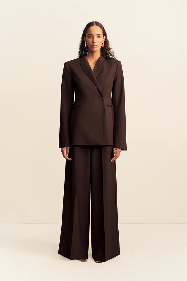 SHONA JOY - Asher Hourglass Double Breasted Blazer - Ristretto-Blazer-Shona Joy-6-UPTOWN LOCAL