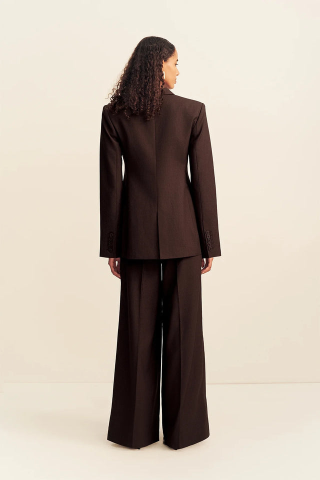 SHONA JOY - Asher Hourglass Double Breasted Blazer - Ristretto-Blazer-Shona Joy-6-UPTOWN LOCAL