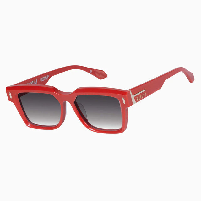 VALLEY - Roosevelt Red w. Gold Metal / Black Gradient Lens - Polarised-Sunglasses-Valley-UPTOWN LOCAL