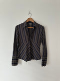 BEN SHERMAN - STRIPE SHIRT - CHOC - L-Shirts-UPTOWN VINTAGE-UPTOWN LOCAL