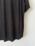 BLANCA - LINEN / RAYON PINSTRIPE SHIRT - BLACK - S/M-Shirts-UPTOWN VINTAGE-UPTOWN LOCAL