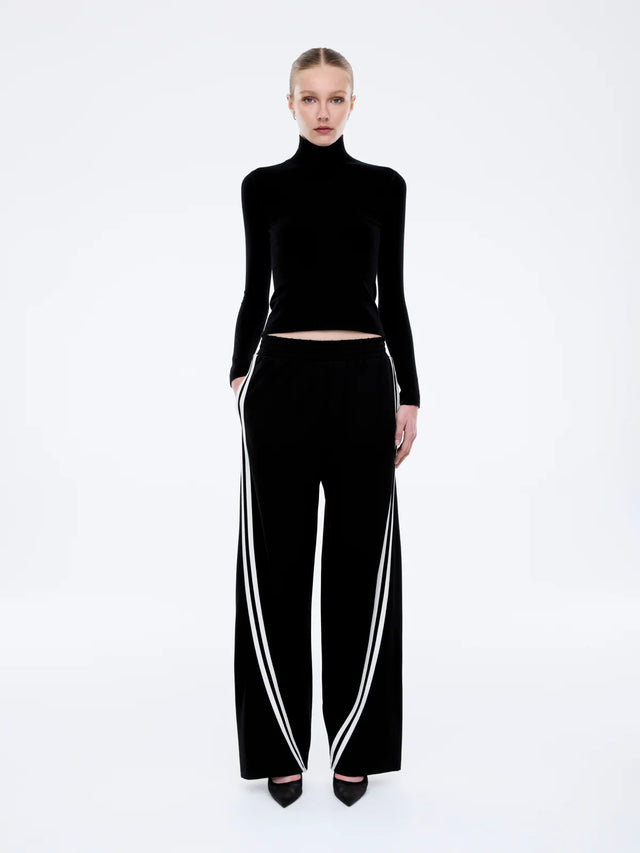 ENA PELLY - Valentina Stripe Pant - Black / Off White